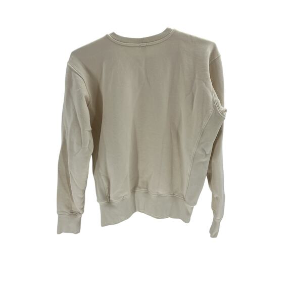 Toteme Organic Cream Cotton-Jersey Sweatshirt Size M - Picture 3 of 4